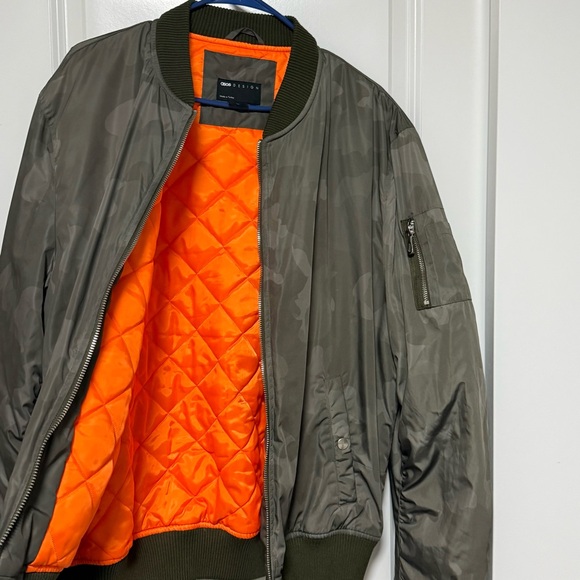 Bomber Jacket with Orange Lining XL - Picture 3 of 8